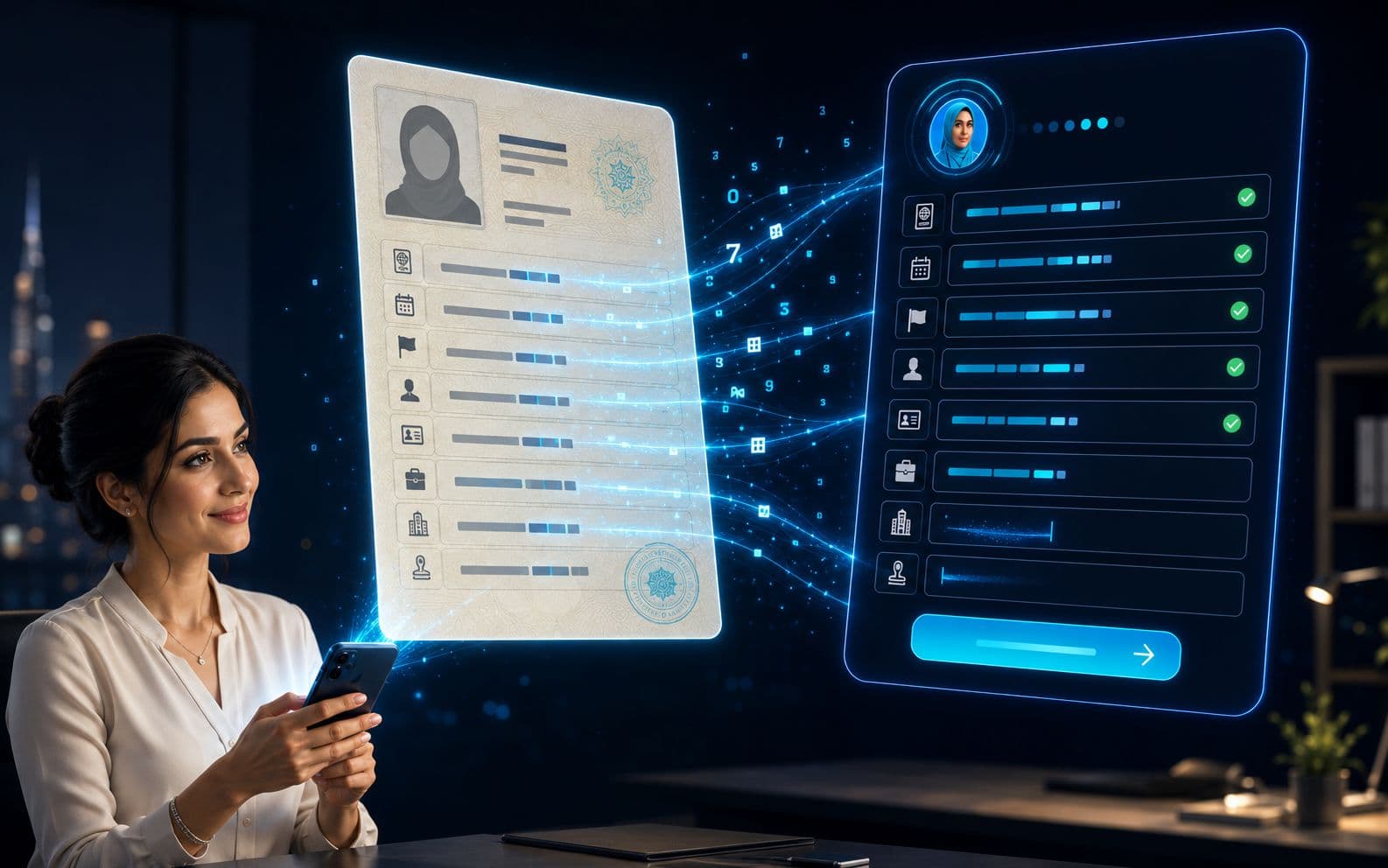 Layla extracting passport and CV data into agency database automatically with AI