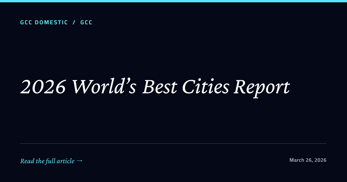 2026 World’s Best Cities Report