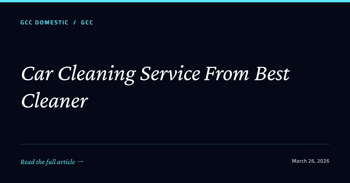 Car Cleaning Service From Best Cleaner