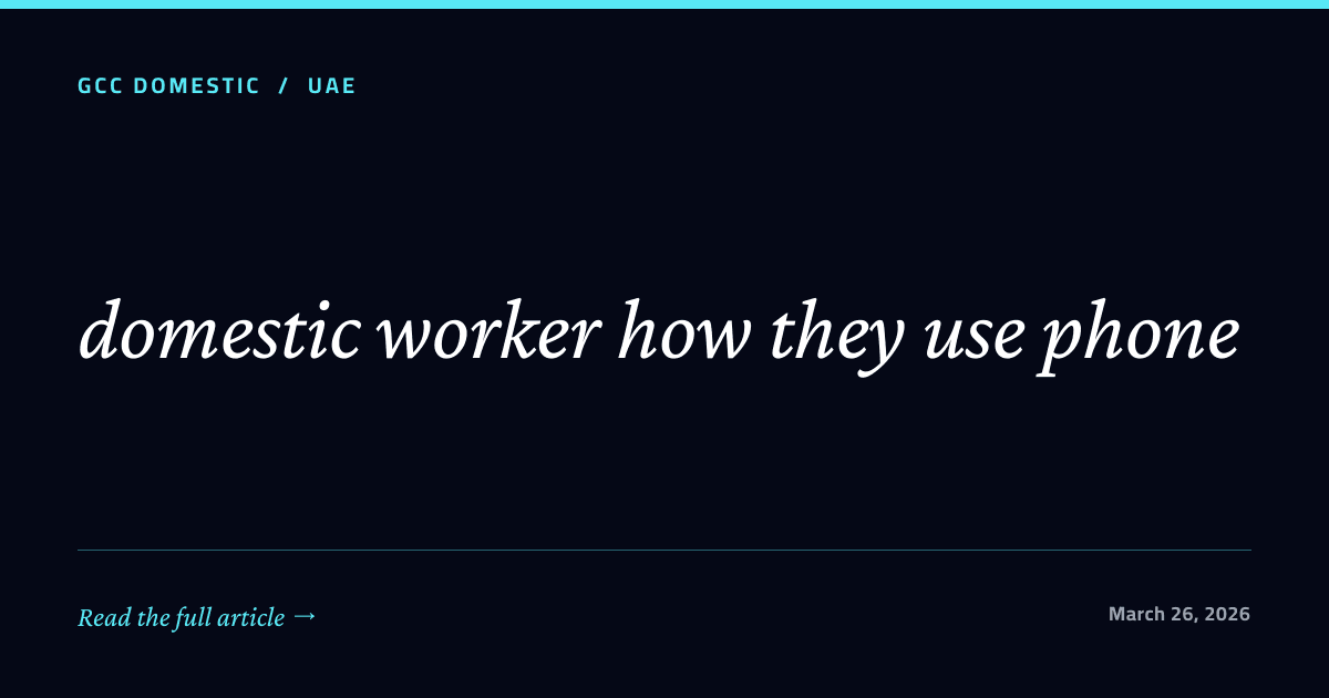 domestic worker how they use phone