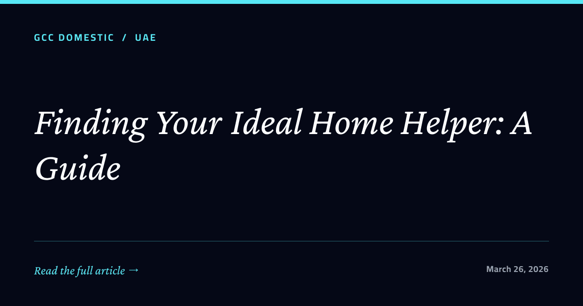Finding Your Ideal Home Helper: A Guide