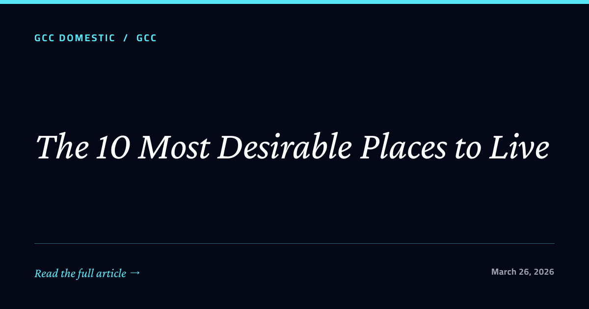 The 10 Most Desirable Places to Live