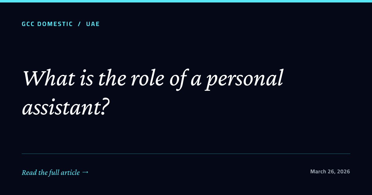 What is the role of a personal assistant?
