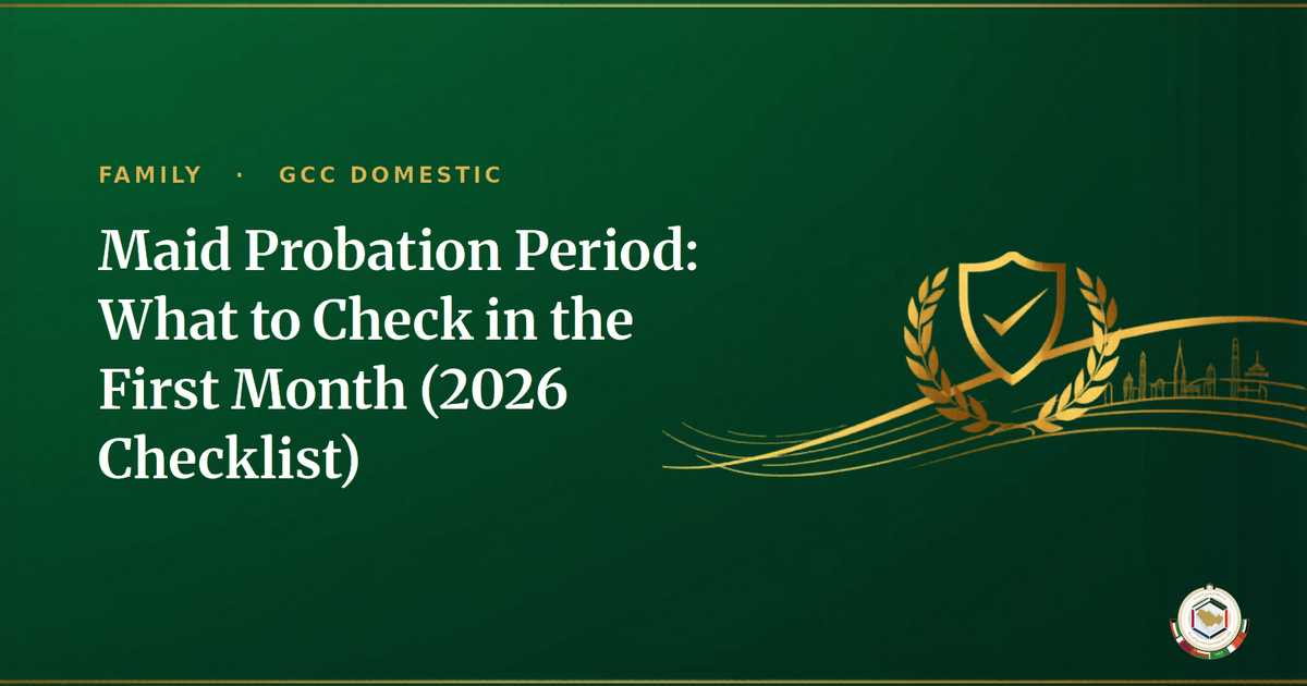 Maid Probation Period: What to Check in the First Month (2026 Checklist)