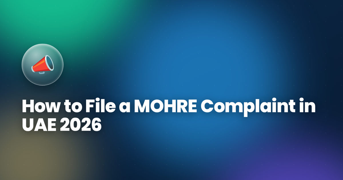 How to File a MOHRE Complaint in UAE 2026 — Domestic Workers & Employer Rights
