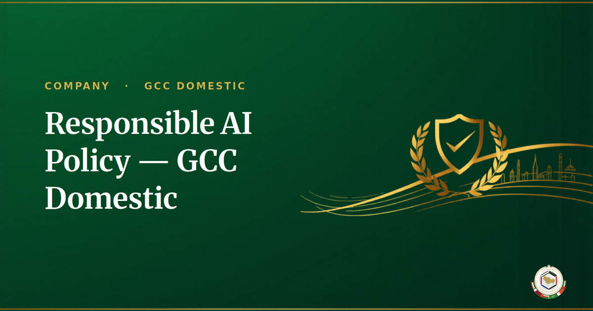 Responsible AI Policy — GCC Domestic